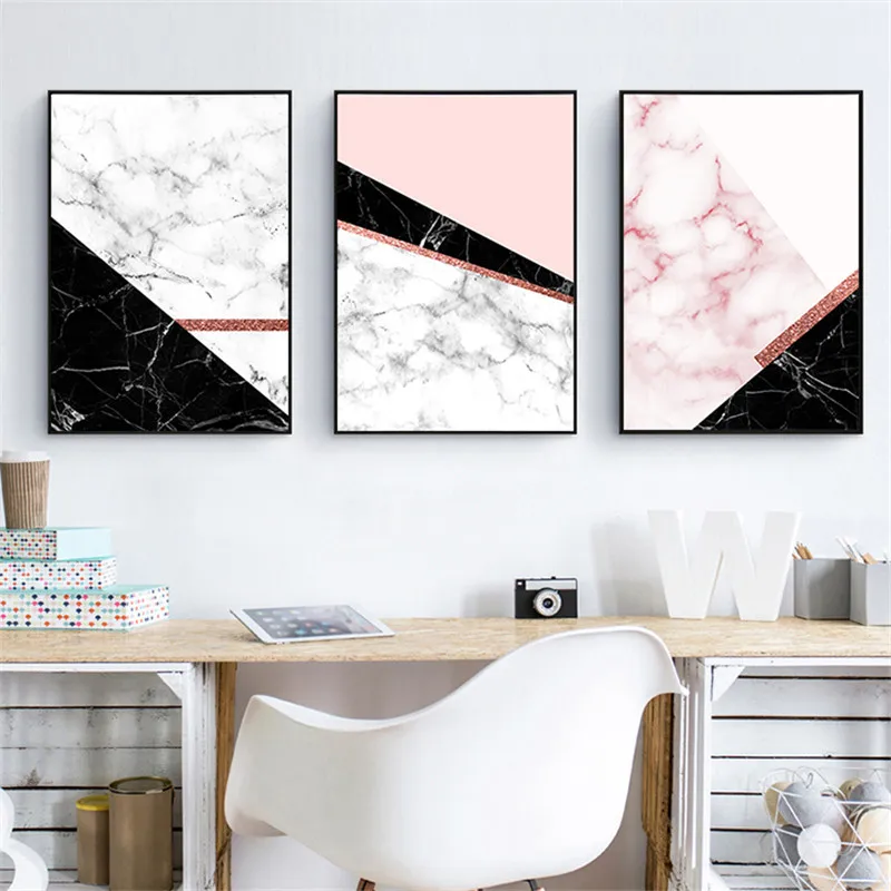 

Abstract Pineapple Geometric Pattern Line Marble Texture Canvas Painting Wall Picture Print Poster Living Room Home Decoration