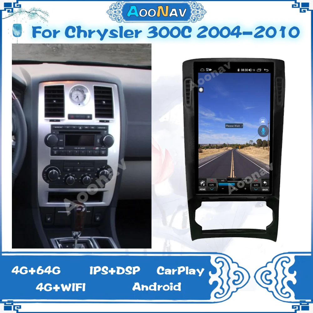 

Автомагнитола на Android 10,0 для Chrysler 300C 2004-2010, стерео автомагнитола, радио, головное устройство, 2Din, GPS-навигатор с сенсорным экраном
