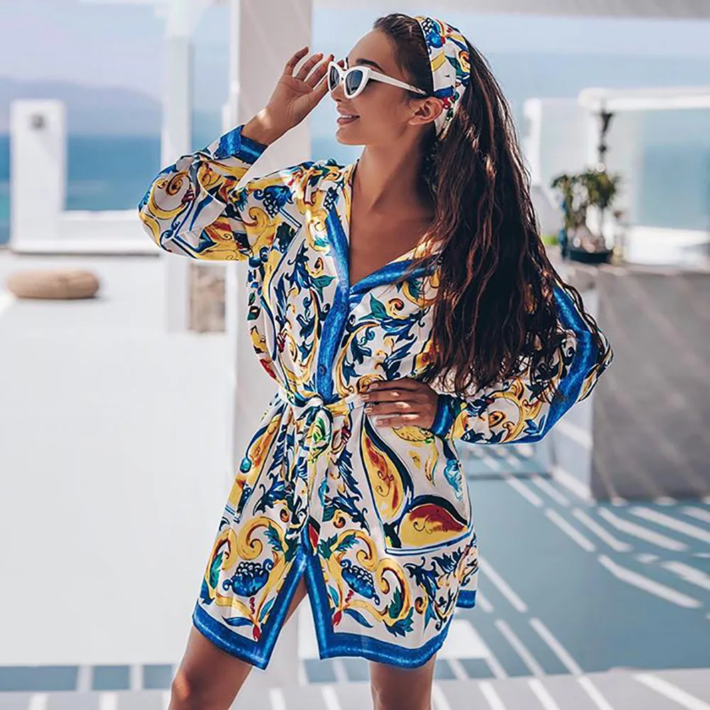 Boho/Женская обувь на каждый день с цветочным принтом рубашка платье для отдыха