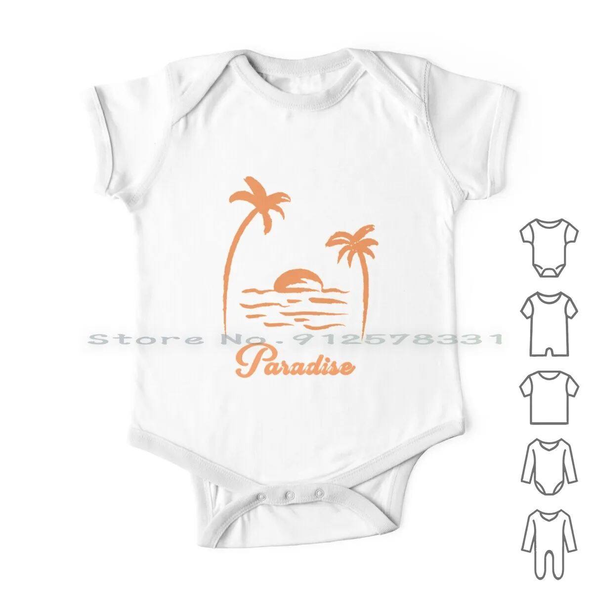 

Детский хлопковый комбинезон с принтом кокосовых деревьев