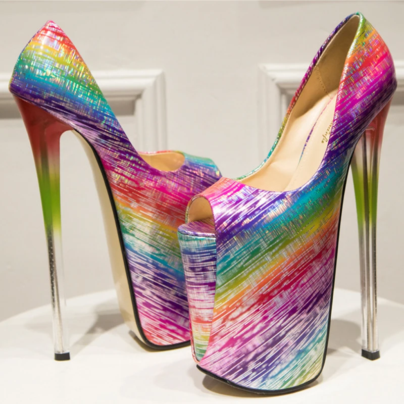 Женские туфли лодочки на очень высоком каблуке 22 см обувь для вечеринок в ночном