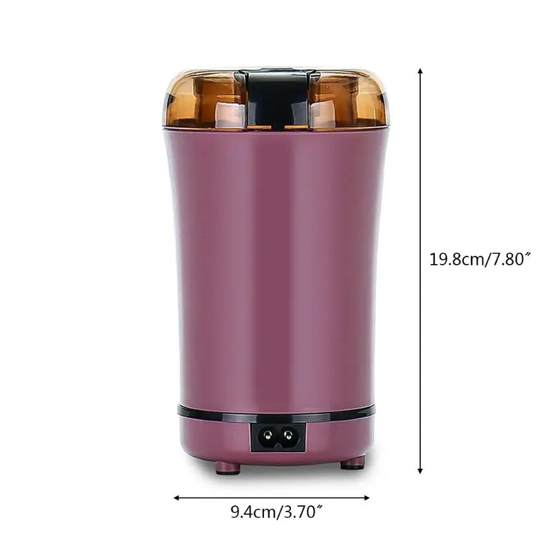 

US/EU Plug Electric Pulverizer Coffee Beans Nut Dry Grinder Portable Cereal Grain Milling Machine for Kitchen Office