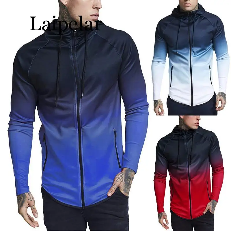 

Laipelar Autumn Hoodie Male Cardigan 2019 New Long Sleeve Hoodies Men Zipper Sweatshirt Hoodies Mens Hooded Fitness Coat Jacket
