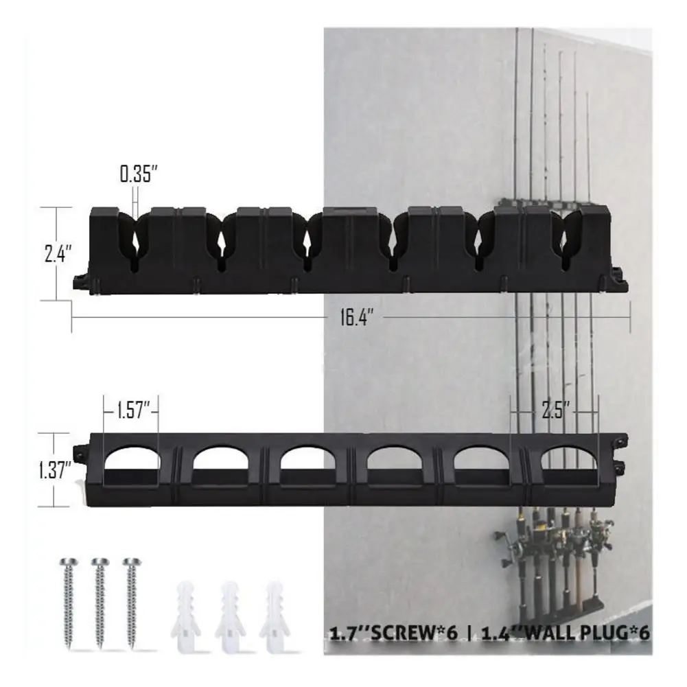 Стойка держатель для удочки вертикальная стойка с 6 стержнями рамка настенный