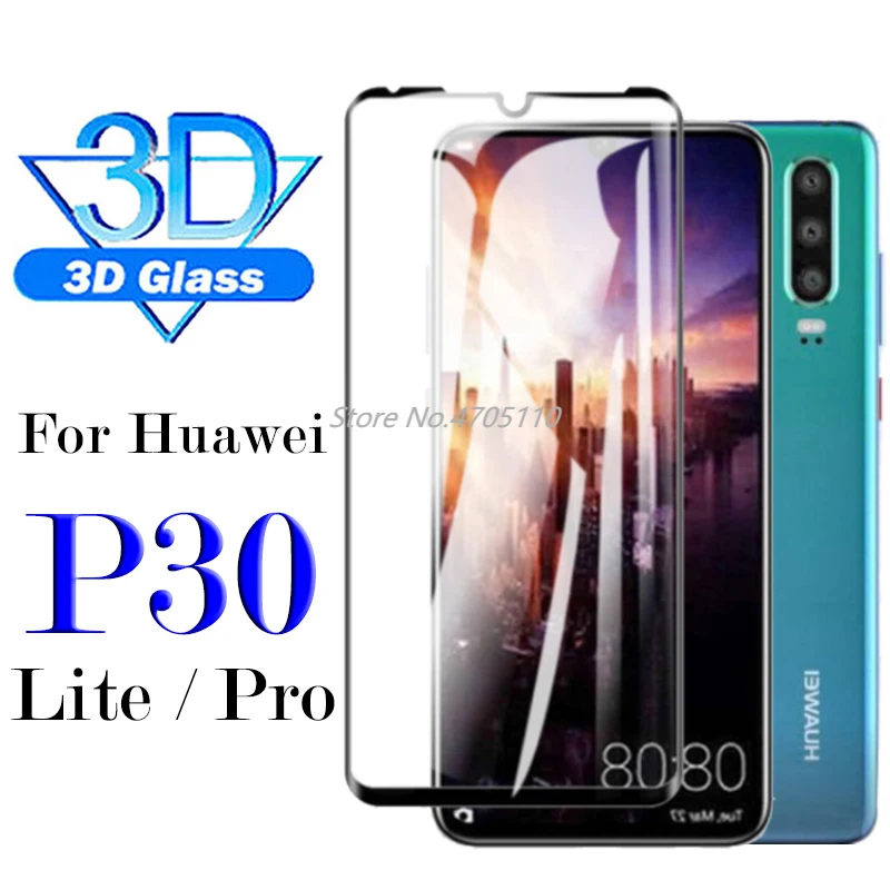 Защитное стекло для huawei p30 lite light hauwei pro p30lite закаленное тремп 3d чехол Защита экрана