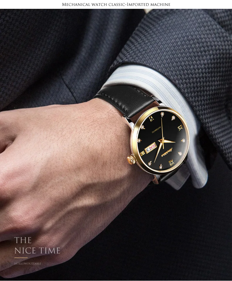 

JSDUN 8817 Luxus Automatische Mechanische Uhr Mnner Wasserdichte Top Marke Mnner Fashion Casual Wristwatch