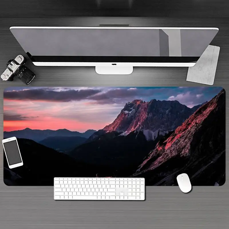

Natural beauty alpine mouse pad Customized MousePads Computer Laptop Computer Gamer Edge Mouse XXL90x40cm Keyboard PC Desk Pad