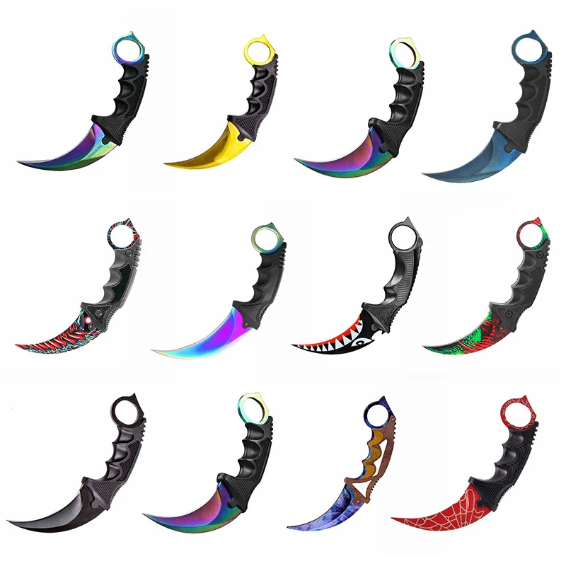 

1Pc Colored Skin Claw Knife Fine Car Stickers Personality Creative Sunscreen Waterproof Stickers for Car PVC Decal 13cm