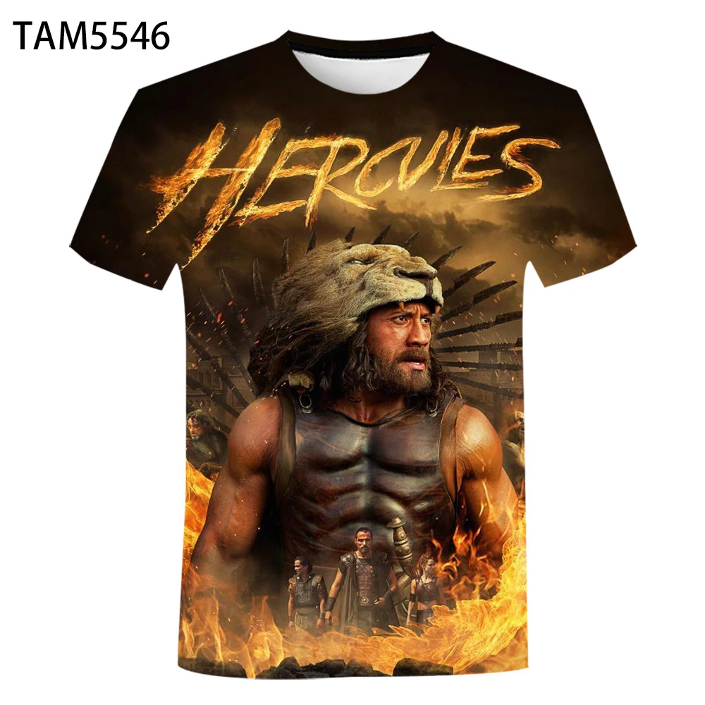 Футболка Hercules с 3D принтом для мужчин и женщин модный ретро Топ коротким рукавом