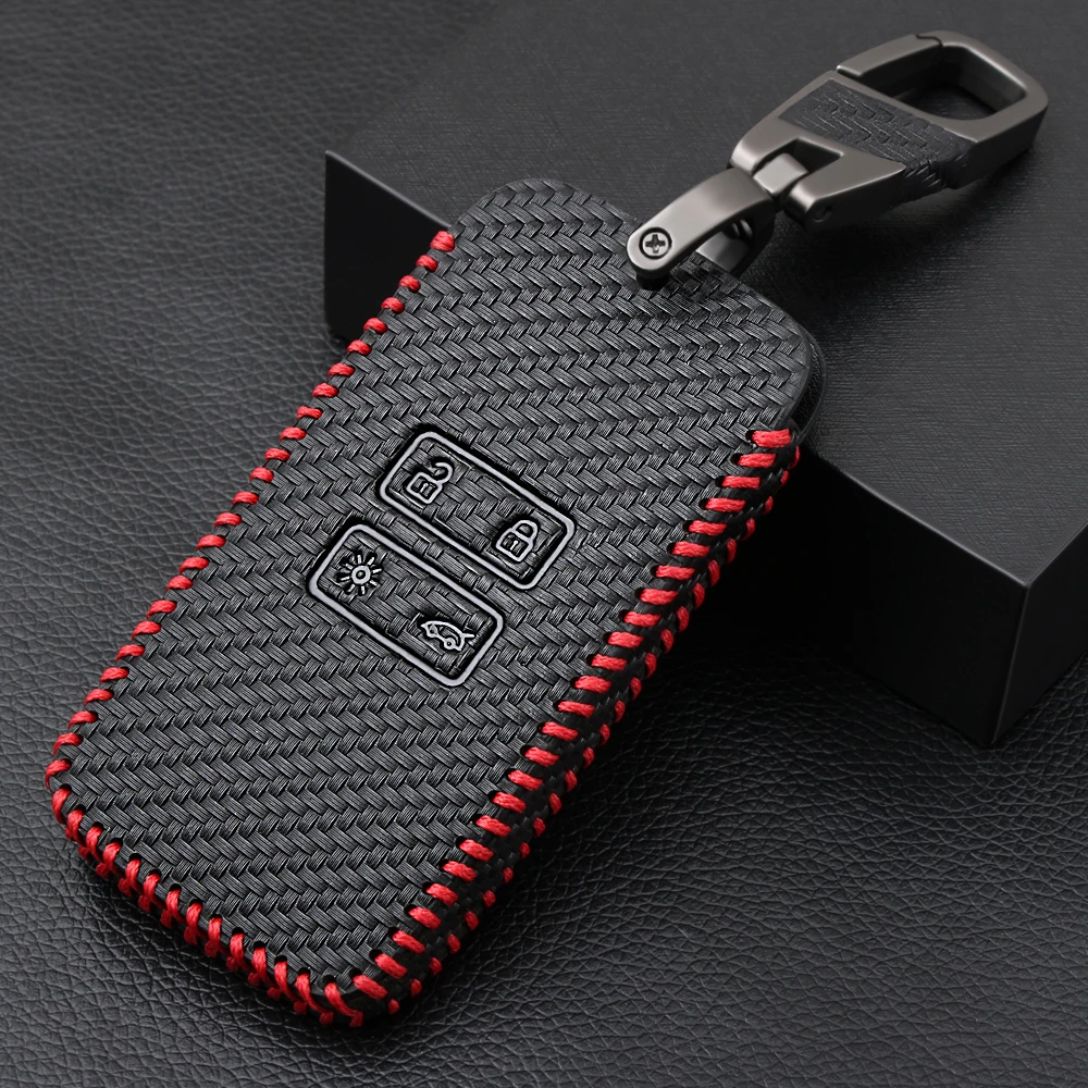 Чехол для автомобильного ключа чехол ключей Renault с узором из углеродного волокна