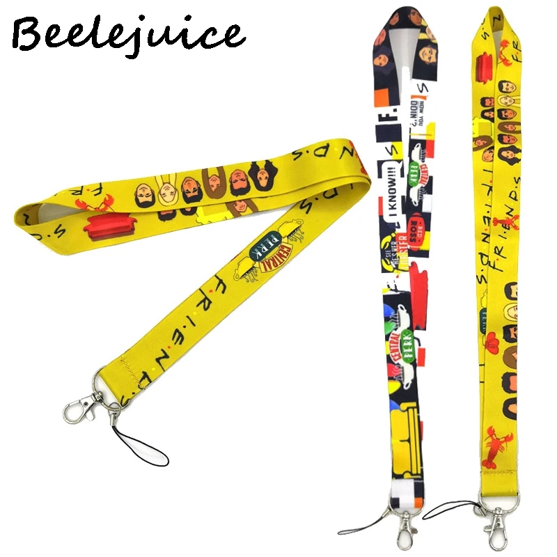 

24pcs Friends tv show Neck Lanyard keychain Mobile Phone Strap ID Badge Holder Rope Key Chain Keyrings cosplay Accessories Gifts