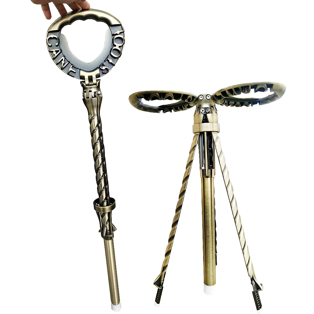 

Folding Cane Seat Aluminum Alloy Outdoor Camping Cane Stool 85-99cm Telescopic Trekking Walking Stick Hiking Crutch Chair