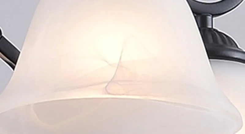 

Modern Metal Body Glass lampshade Chandelier E27 Led bulb Light Ceiling Lamp European Traditional Decoration Lighting Fixture M