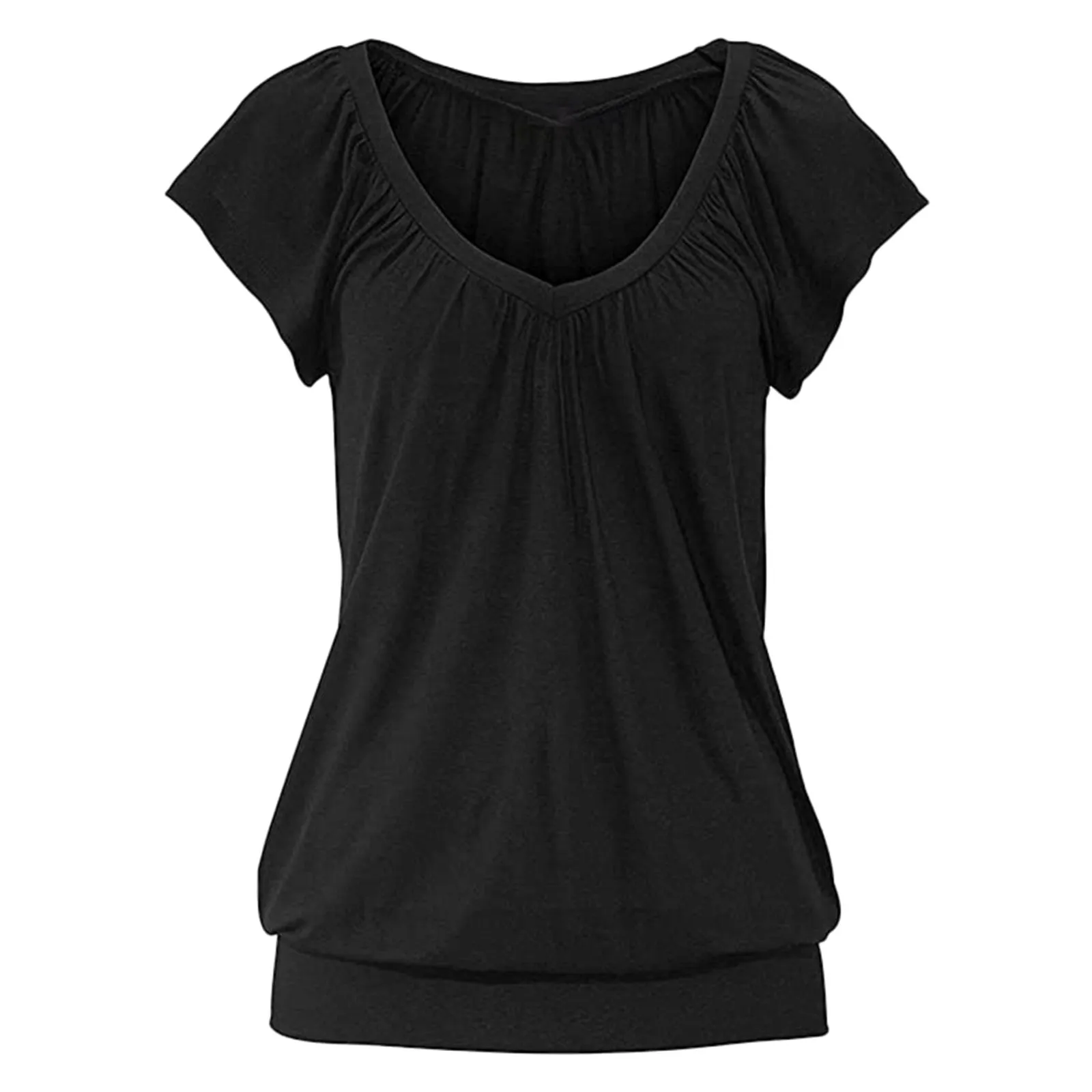 

Oversize T-shirt For Women 2021 Summer Casual Solid Color Short Sleeve O-neck Tops Female Loose T-shirt Blouse#35