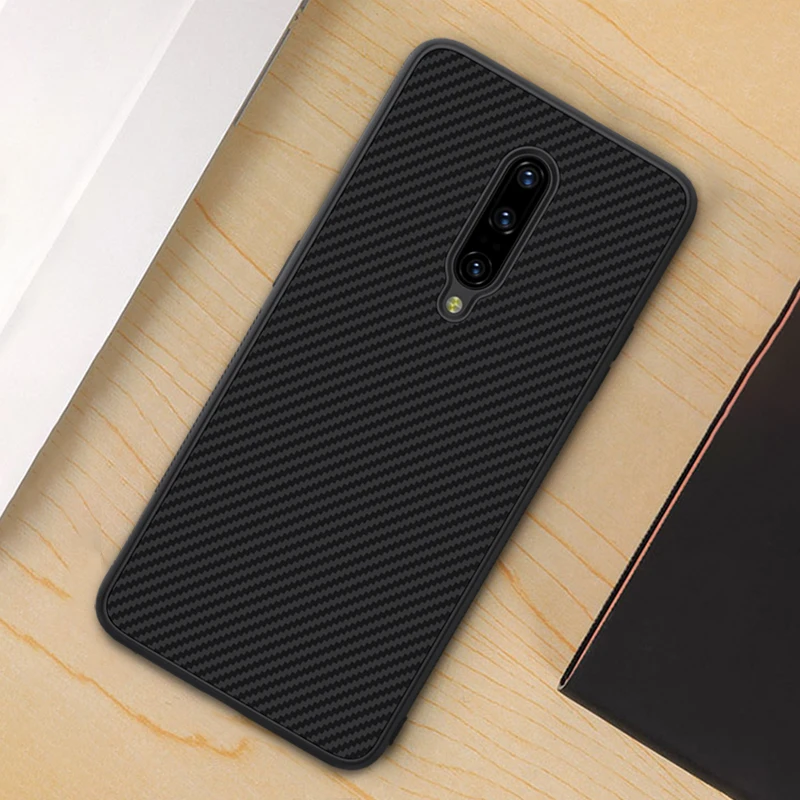 Для OnePlus 7 Pro Чехол для OnePlus 7 6 6T чехол NILLKIN Роскошный чехол из синтетического волокна Карбон PP Пластиковая Задняя крышка для телефона OnePlus7