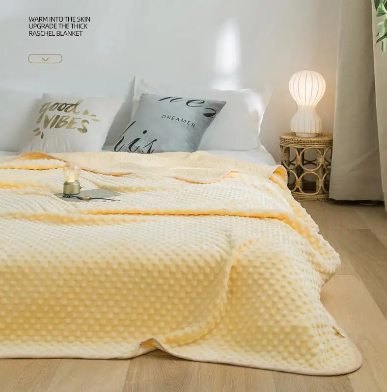 Мягкое теплое бархатное одеяло с пузырьками зимнее покрывало толстый плед