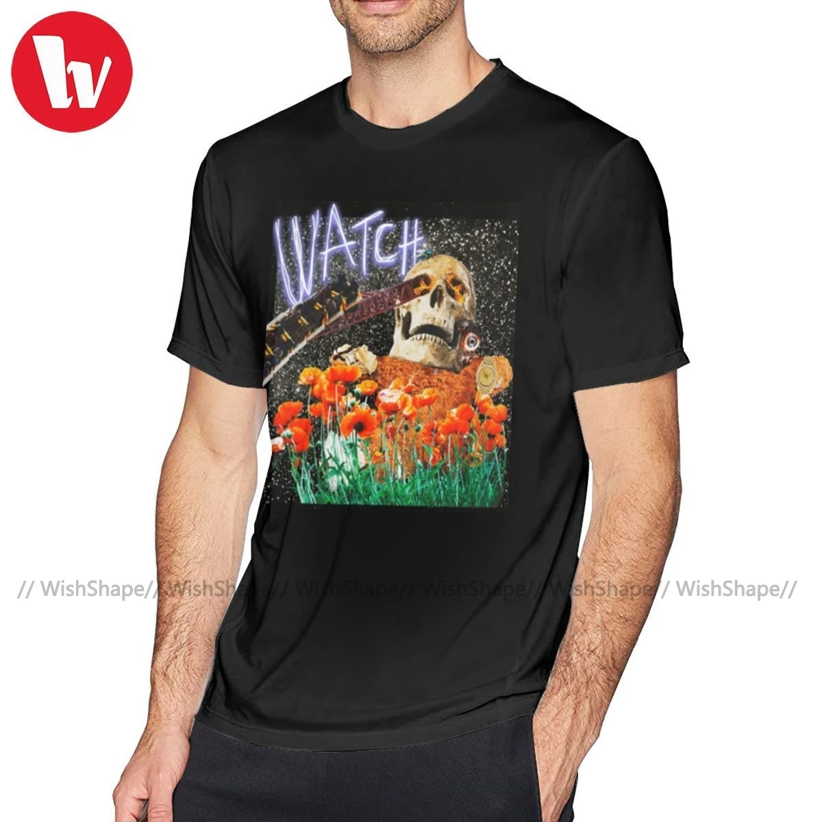 Футболка Трэвиса Скотта х Канье Уэст Лиль УЗИ верт часы футболка с коротким