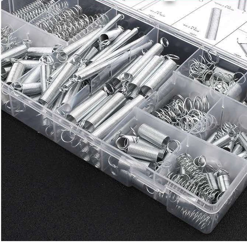 

200Pcs With Storage Box Accessories Extension And Compression Coil Portable Hardware Tool Spring Set Metal Steel Assorted Set