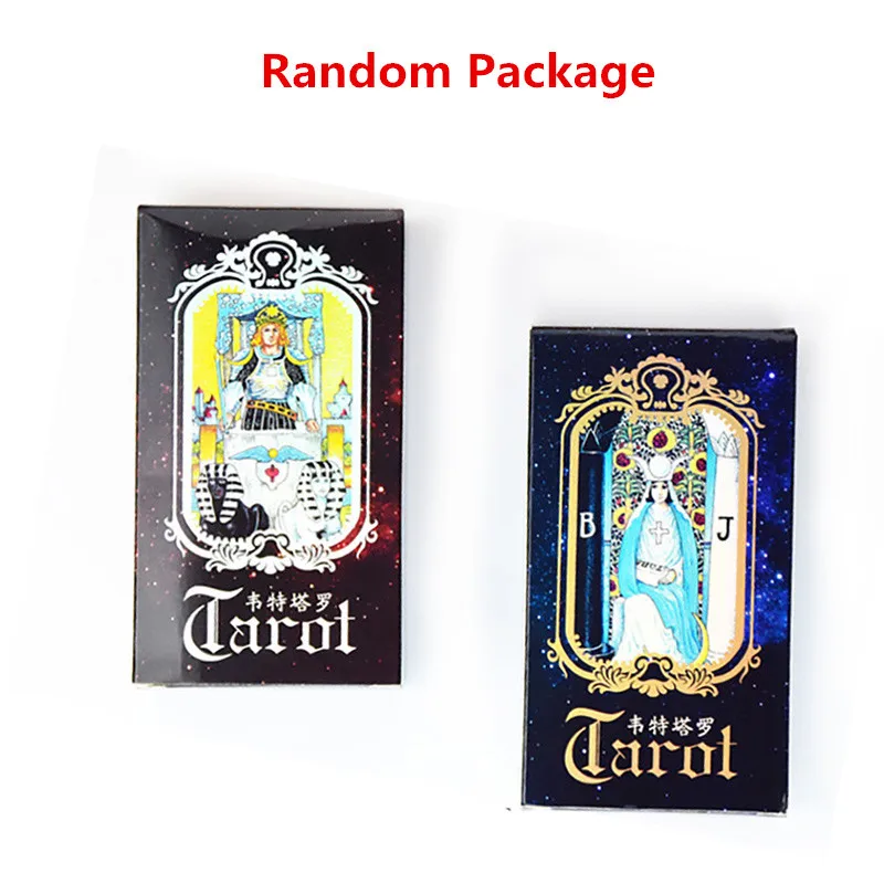 

Promotion 78pcs Holographic Tarot Cards Board Game Shine Cards Full English Edition for Astrologer with English Instructions