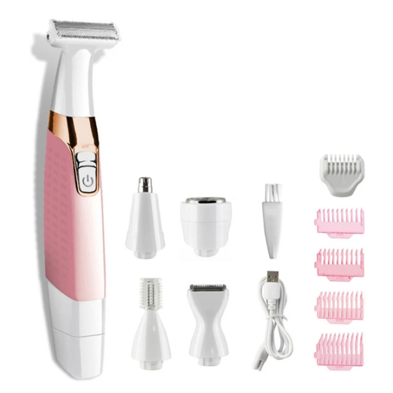 

5 in 1 Nose Hair Trimmer Electric Eyebrow Shaving Removal Cutter Cordless