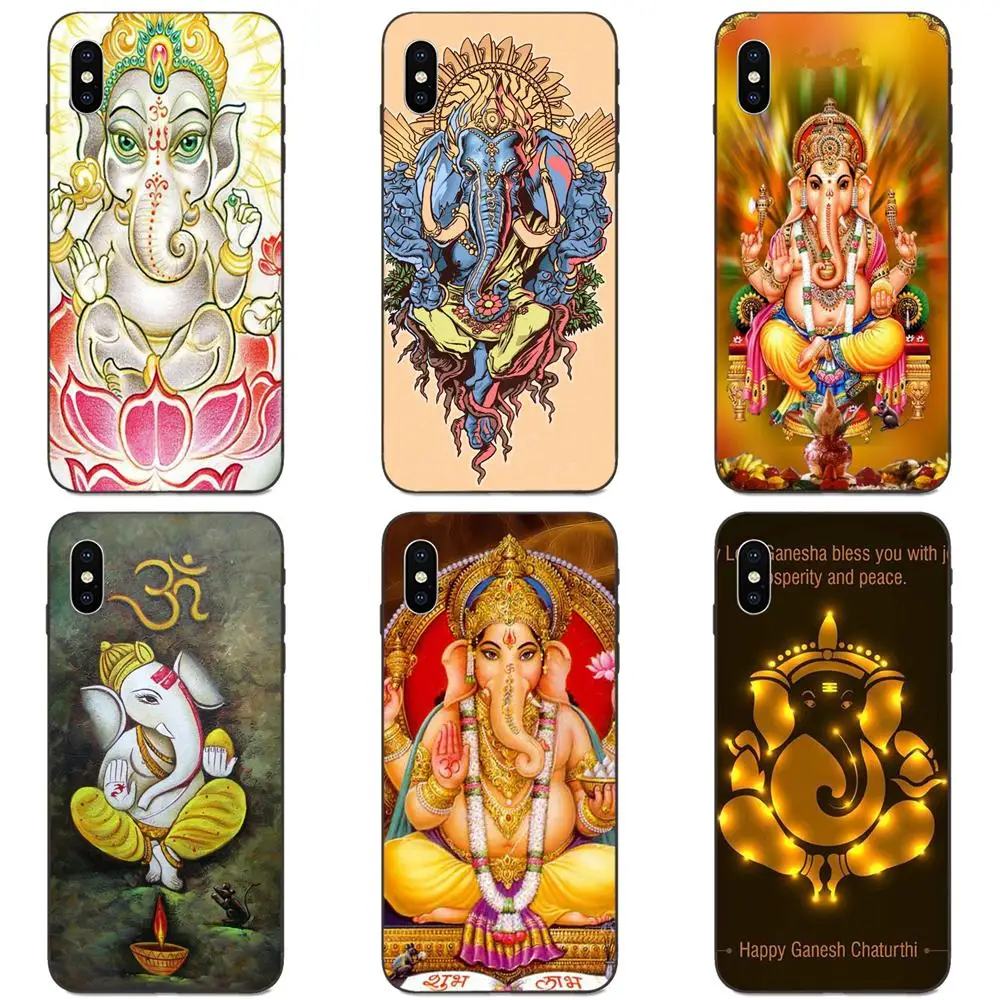 Для Apple iPhone 11 X XS Max XR Pro 4 4S 5 5S SE 6 6S 7 8 Plus мягкие чехлы чехол Lucky God Ganesh СЛОН БУДДА -