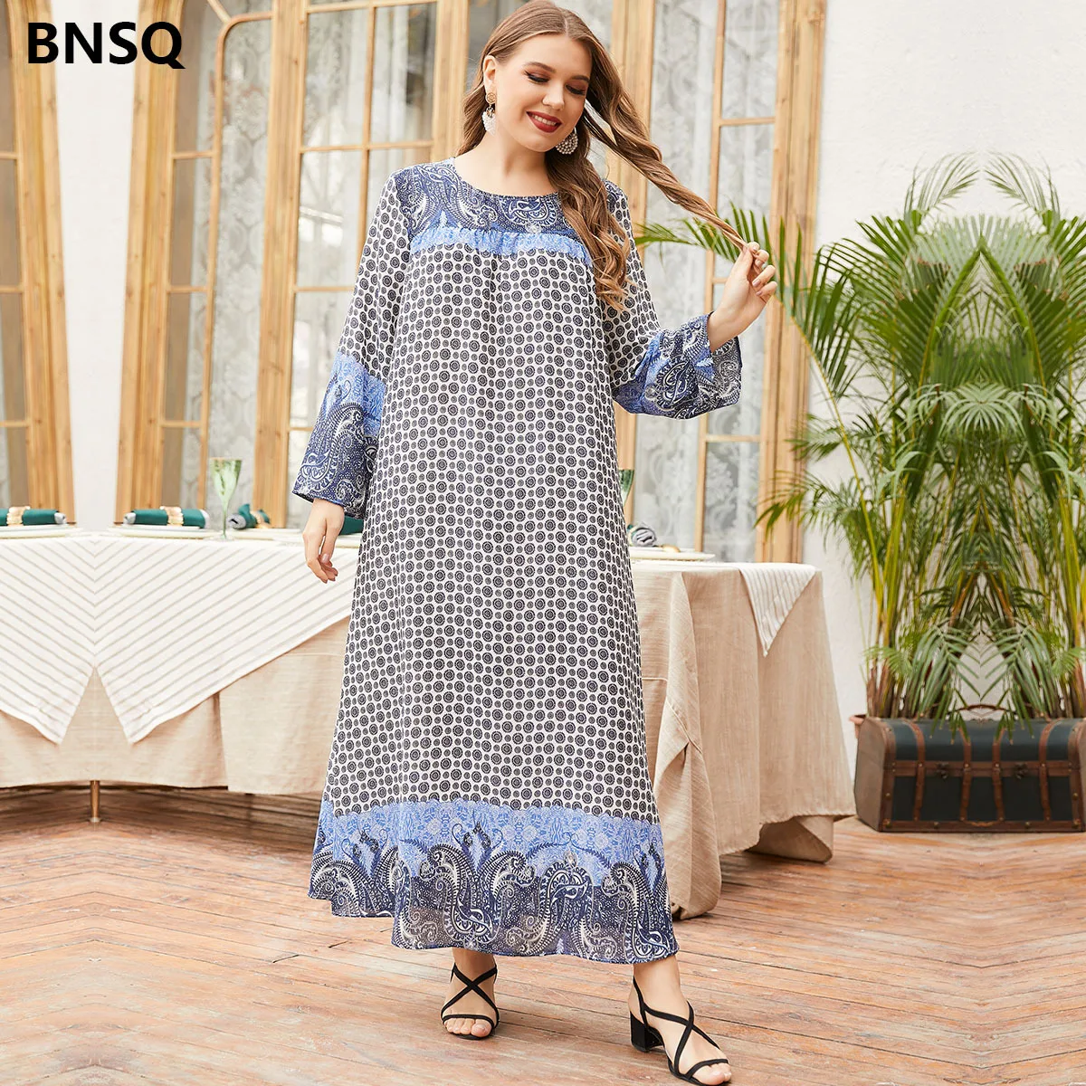 

Ramadan Eid Muslim Abaya Dubai Arabic Hijab Dress Plus Size Turkey Dresses for Women Islam Clothing Kaftan Robe Longue Femme