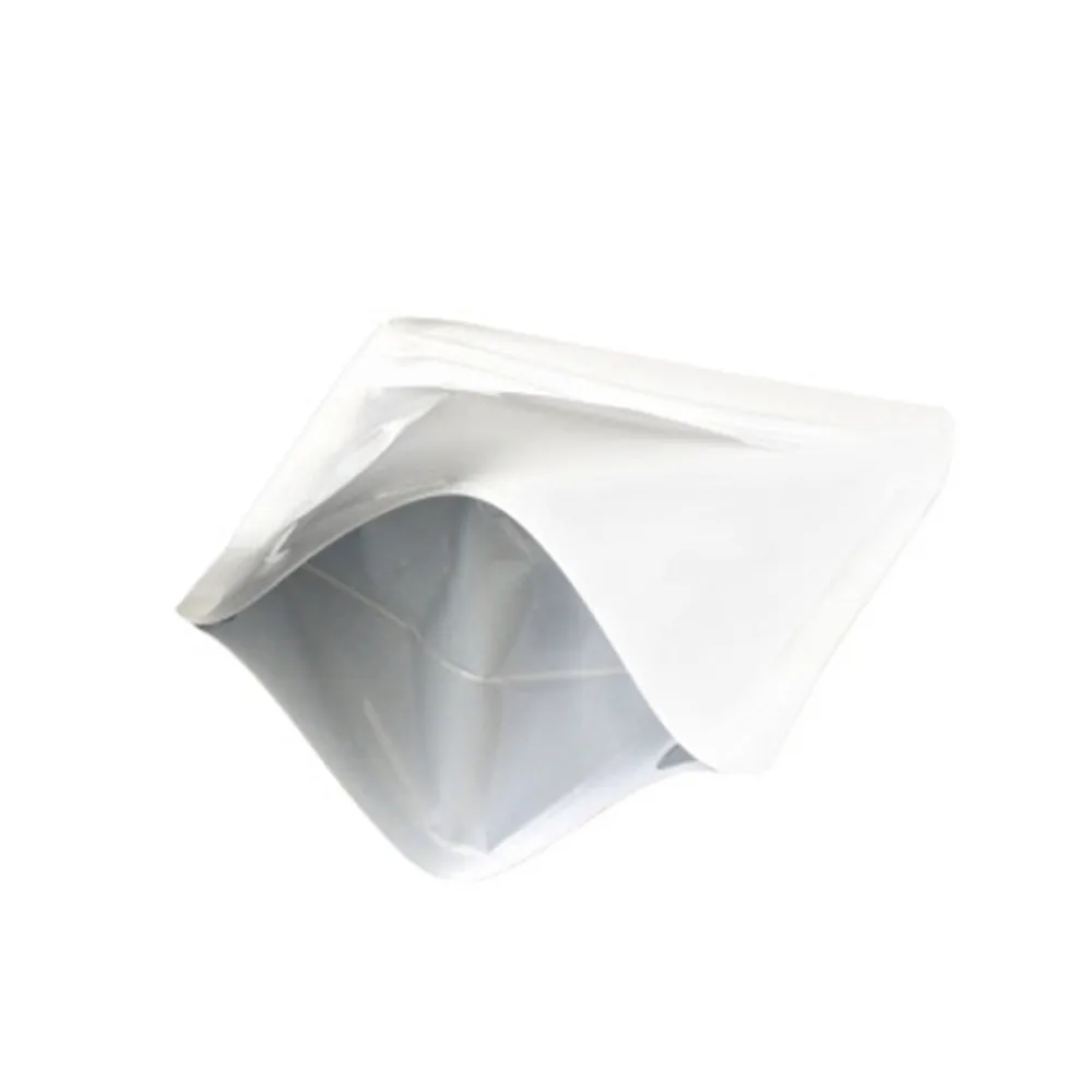 

100Pcs White Stand Up Aluminum Foil Zip Lock Self Sealing Packing Bag Zipper Beans Coffee Pouches
