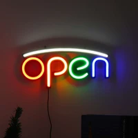 led open sign neon light tube eu plug club ktv store wall decoration neon signs lamp commercial lighting colorful night light