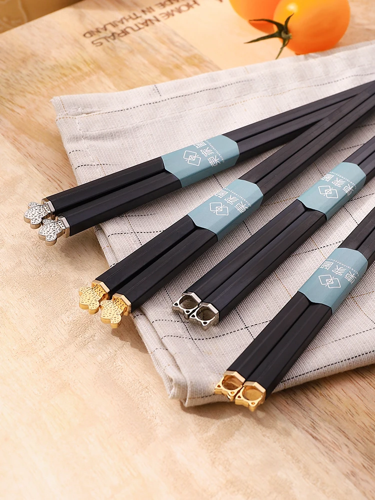 

Cartoon Tableware Alloy Chopsticks Household Mouldproof Children Cutlery Short Cute Chopsticks