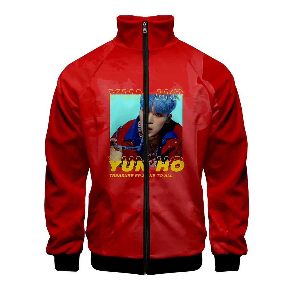Новейшая Корейская команда ATEEZ Kpop 3D куртка на молнии с воротником стойкой