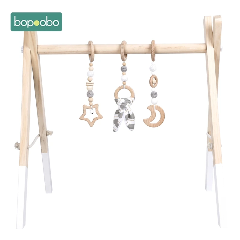 Gray Buuny Set Bopoobo детская деревянная цепочка жевательный браслет детский мобильный деревянный прорезыватель погремушка для листьев игрушка может жевать BPA Бесплатно Детские Прорезыватели подарки - Цвет: Gray Buuny Set