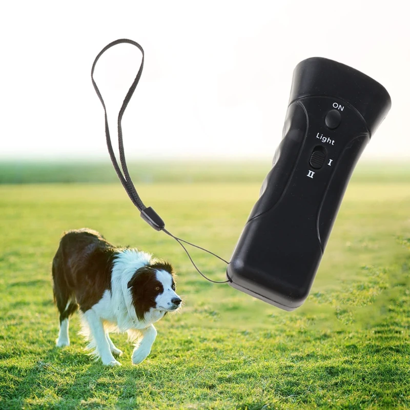 

LED Ultrasonic Dog Training Repeller Trumpet Control Stopper Device Dog Anti-barking Stop Bark Deterrent Pet Tool
