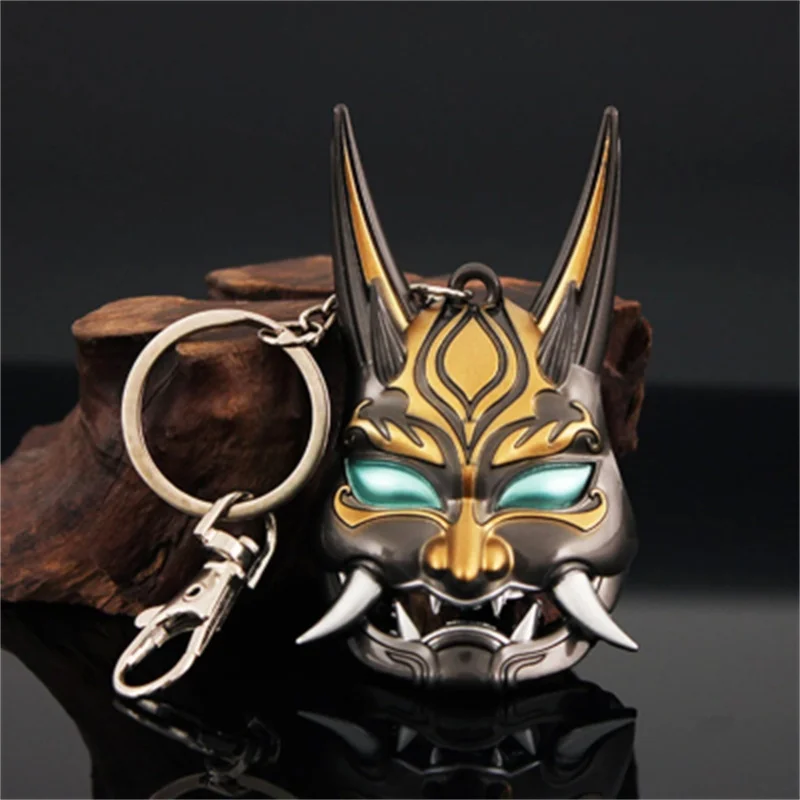 

Game Genshin Impact Cosplay Tartaglia Xiao Character Mask Keychain Pendant Alloy Keychain Toy Pendant Jewelry Wholesale