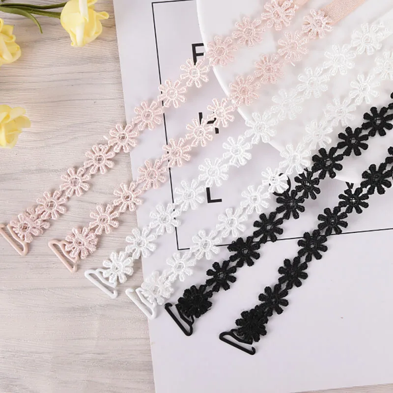 

Women Girl Bra Lace Flower Adjustable Bra Straps Sexy Silicone Transparent Shoulder Strap Underwear Accessories For Summer