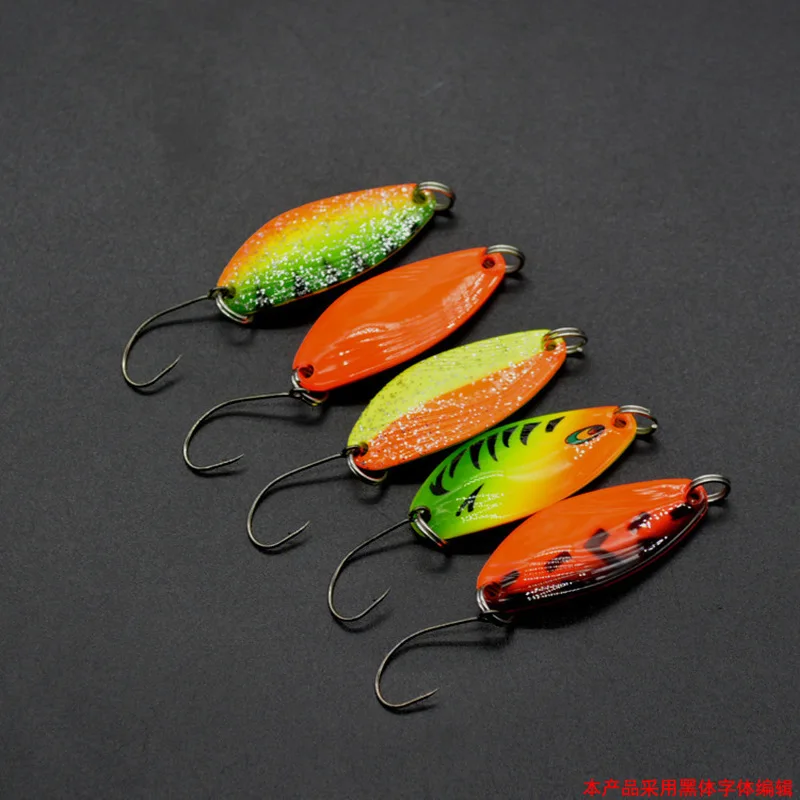 Fishing Spoons Trout Lures 1Pc 3.5g 3.4cm Metal Casting Jig with Single Hook | Спорт и развлечения