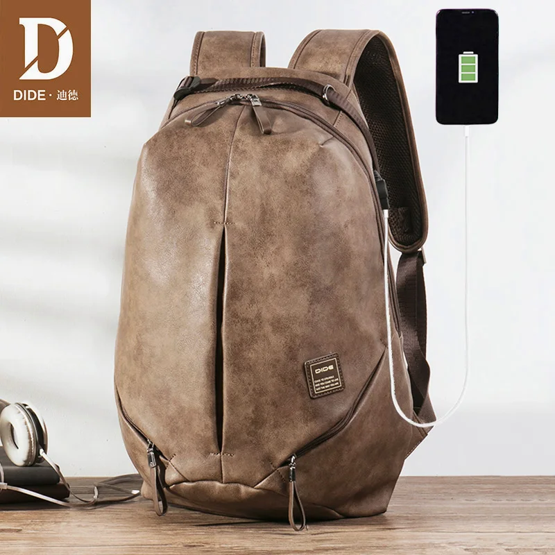 Рюкзак DIDE брызгозащищенный для ноутбука 15 дюймов Мужской Дорожный ранец с usb