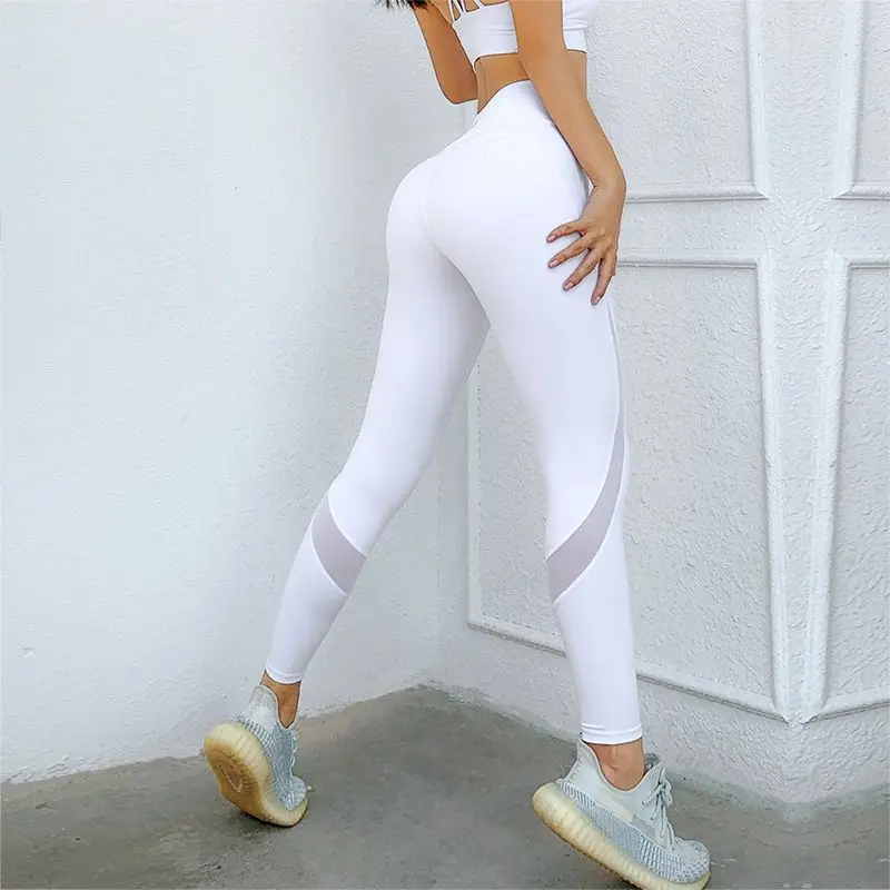 

Mesh White Leggings Butt Lifting Fitness Legging Push Up Sexy Pants Tights Women For Gym Yoga High Waist Seamless Sportlegging