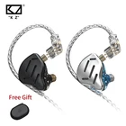 KZ ZAX гарнитура 16 единиц HIFI бас в ухо монитор гибридные технологии наушники шумоподавление наушники 7BA + 1DD спортивные наушники