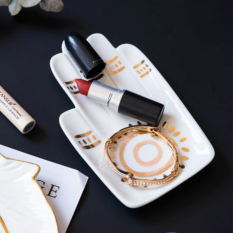 

Nordic Multifunctional Ceramic Plates Sauce Plate Snack Plale Home Decor Fruit Plate Soap Dish Holder Jewelry Storage Tray