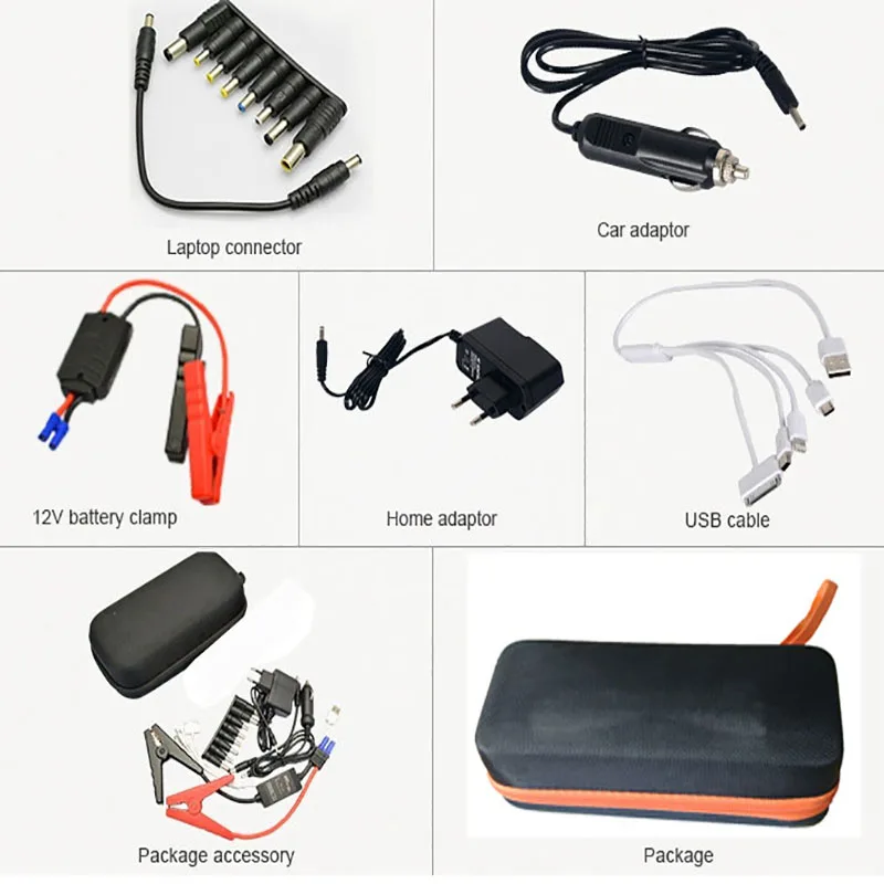 12V 20000 мАч автомобильное пусковое устройство усилитель 2000A пик Мощность Power Bank Quick