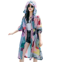 summer women camouflage outerwear sun protection clothing 2021 new anti ultraviolet breathable long sunscreen trench coat female