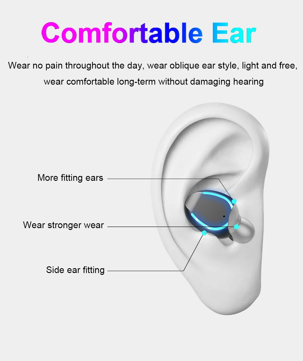 TWS 5 0 Bluetooth наушники Водонепроницаемые спортивные Handsfree Беспроводные с внешним