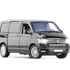 Автобус Volkswagen Multivan T6 из цинкового сплава 1:32, литая модель MPV из сплава, со звуком и подсветкой, детский подарок для мальчиков, игрушки