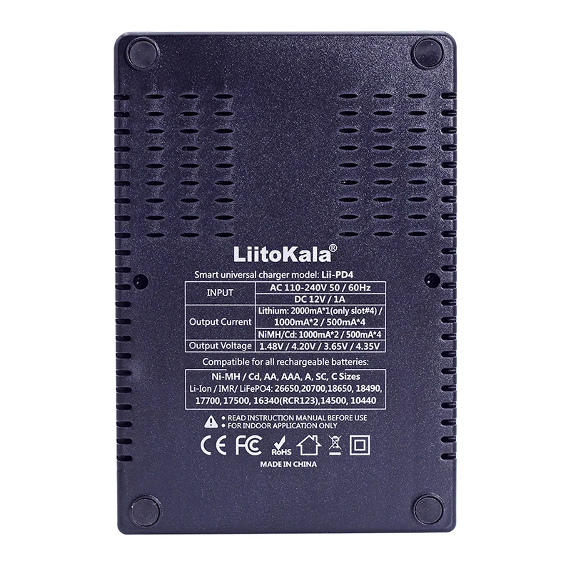 liitokala charger lii pd4 18650 battery 26650 21700 18350 aa aaa 1 2v 3 2v lithium nimh battery with lcd display pk nitecore free global shipping