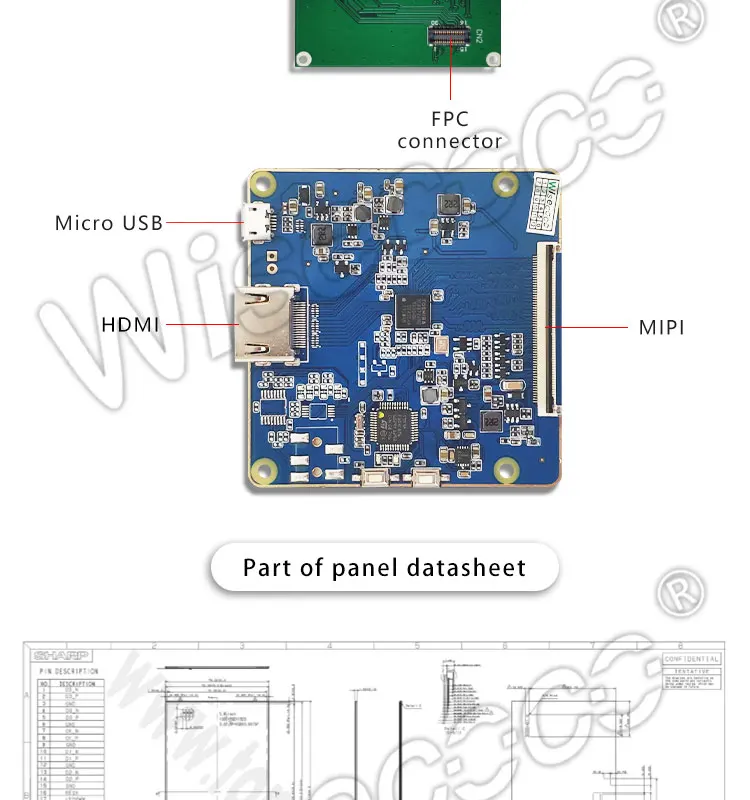 Wisecoco 5,9 дюймов 1080*1920 1080P FHD ЖК-экран ips дисплей панель HDMI MIPI Плата управления для 3D VR гарнитура raspberry pi 3