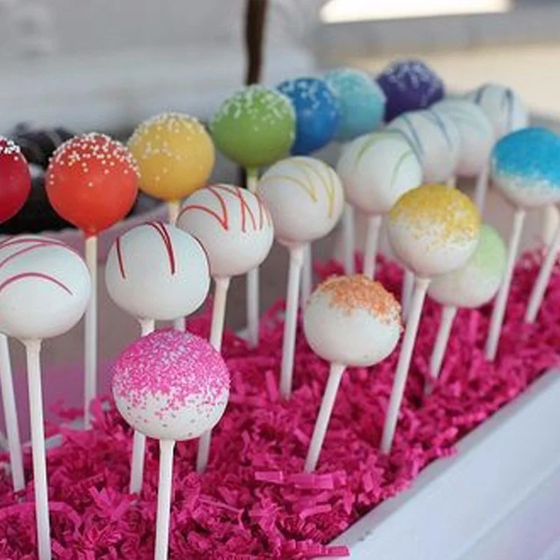 

100Pcs Plastic Lollipop Stick Safe White DIY Baking Accessories Mold Cake Chocolate Sugar Candy Lollypop Baking Tools