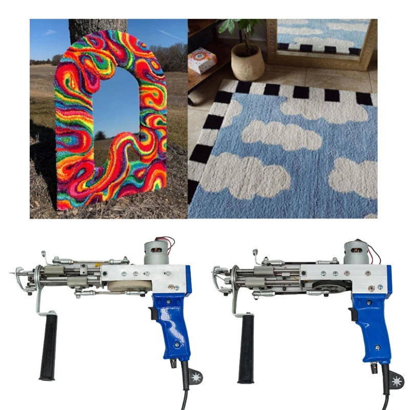 

Electric Knitting Carpet Tufting Guns, Carpet Weaving Machine Cut Pile Flocking Machine, 9-21 Mm, 12-22 Steps/sec