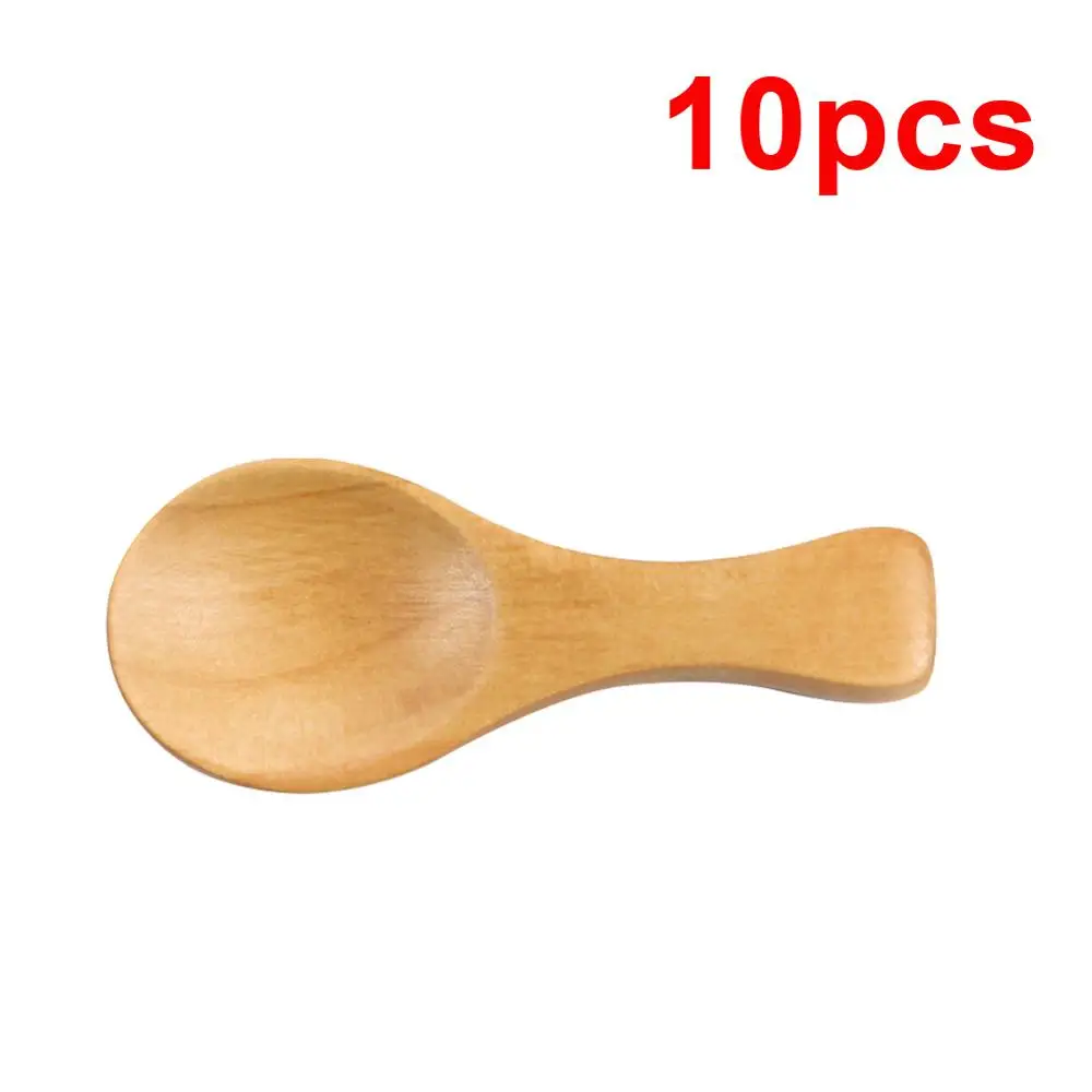 10 Pcs Small Wood Spoon For Children Rice Soup Spoons Mini Sugar Condiment Healthy Tableware Home Kitchen Tools | Дом и сад