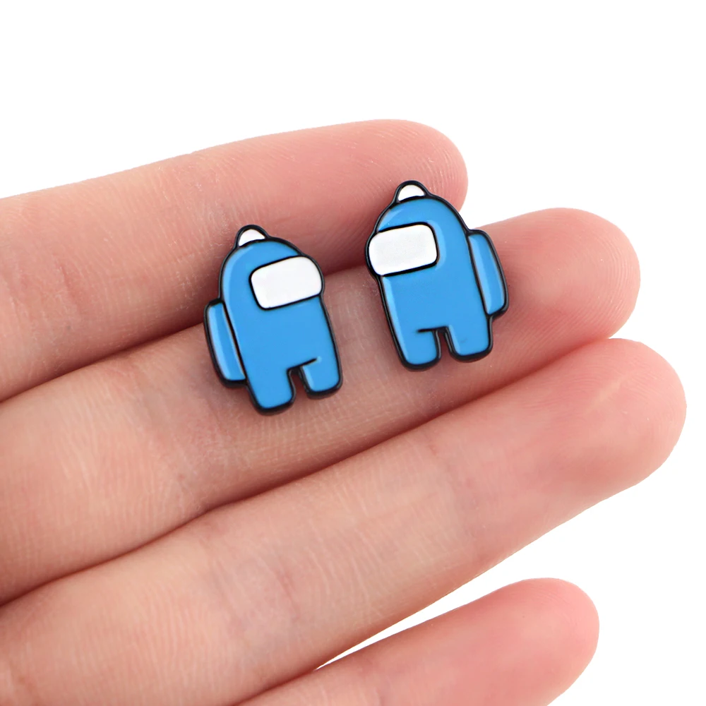 

DZ1088 Astronaut Game Cute Stainless Steel Earrings for Women 2020 Stud Cute Enamel Earrings Jewelry Kids Gifts Girls