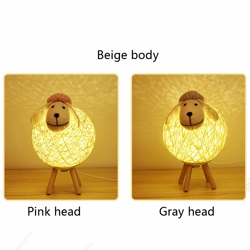 Милая овечка светодиодный ночной Светильник s со стилизацией животных